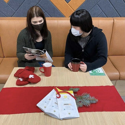 Enjoying tea together!