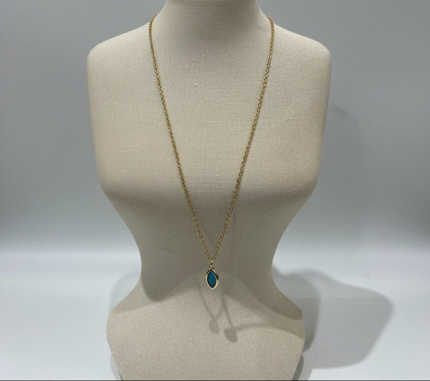 Blue stone necklace