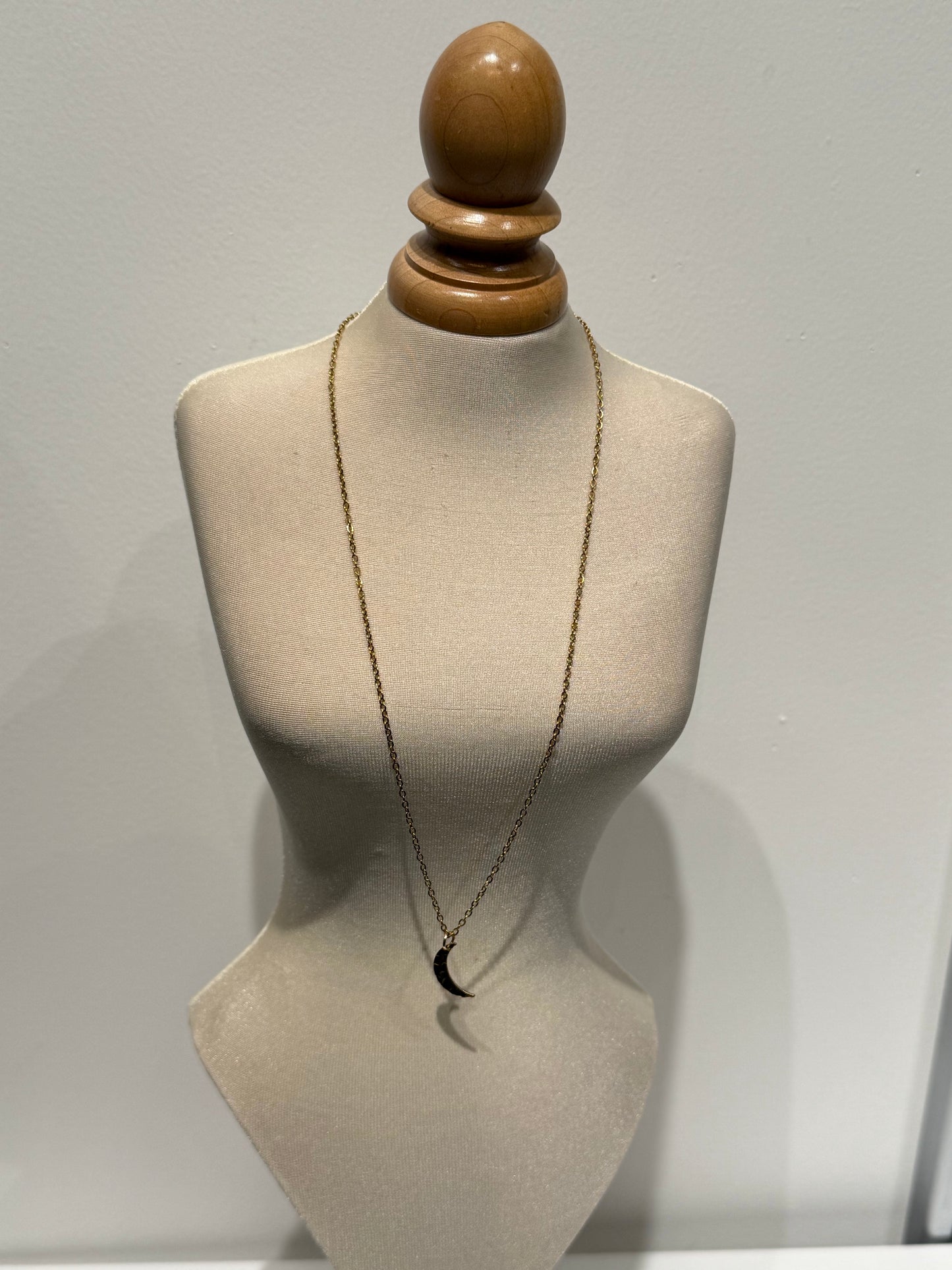 Hammered moon necklace