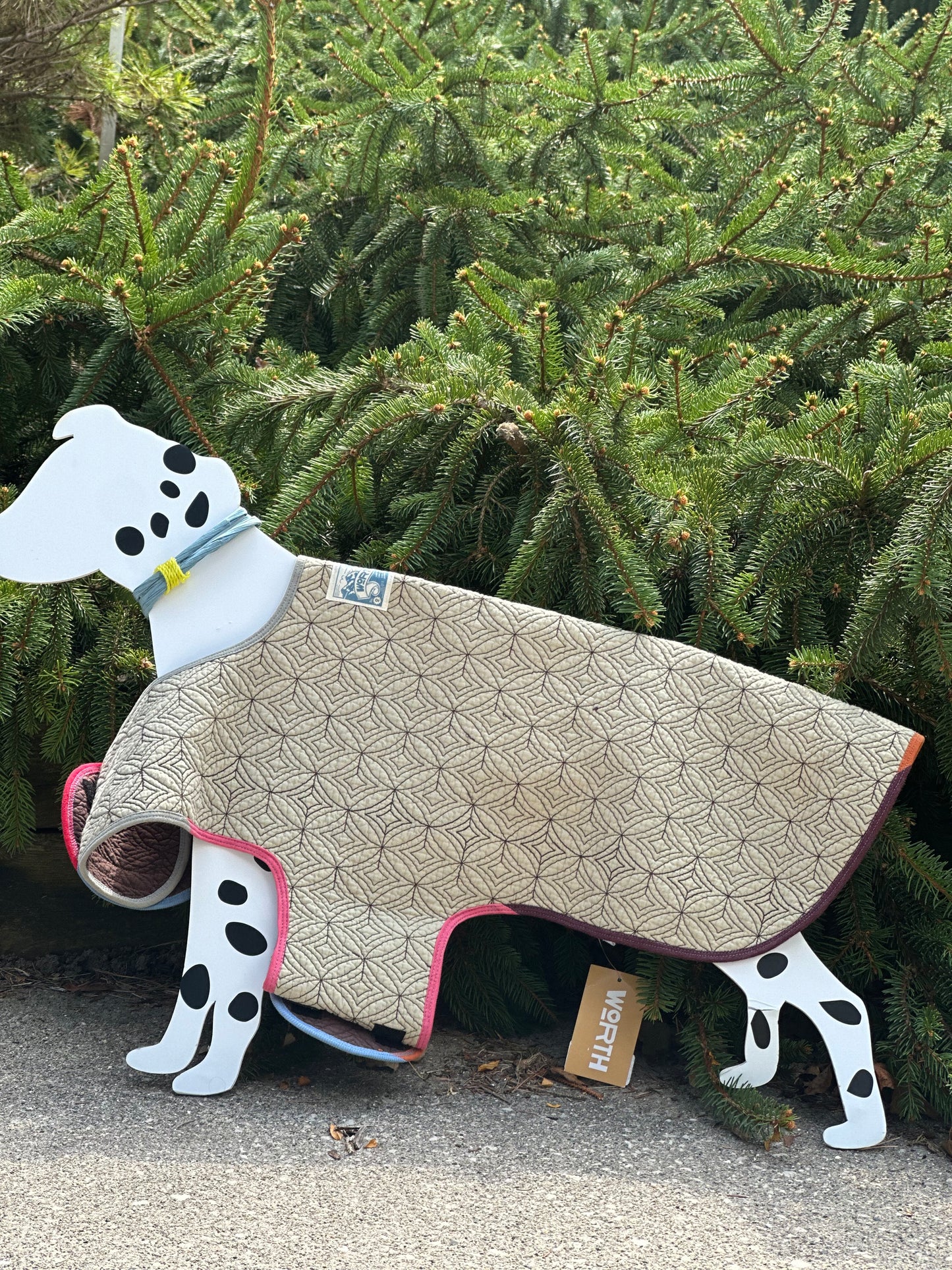 Pink and orange Dog Cocoon (Medium)