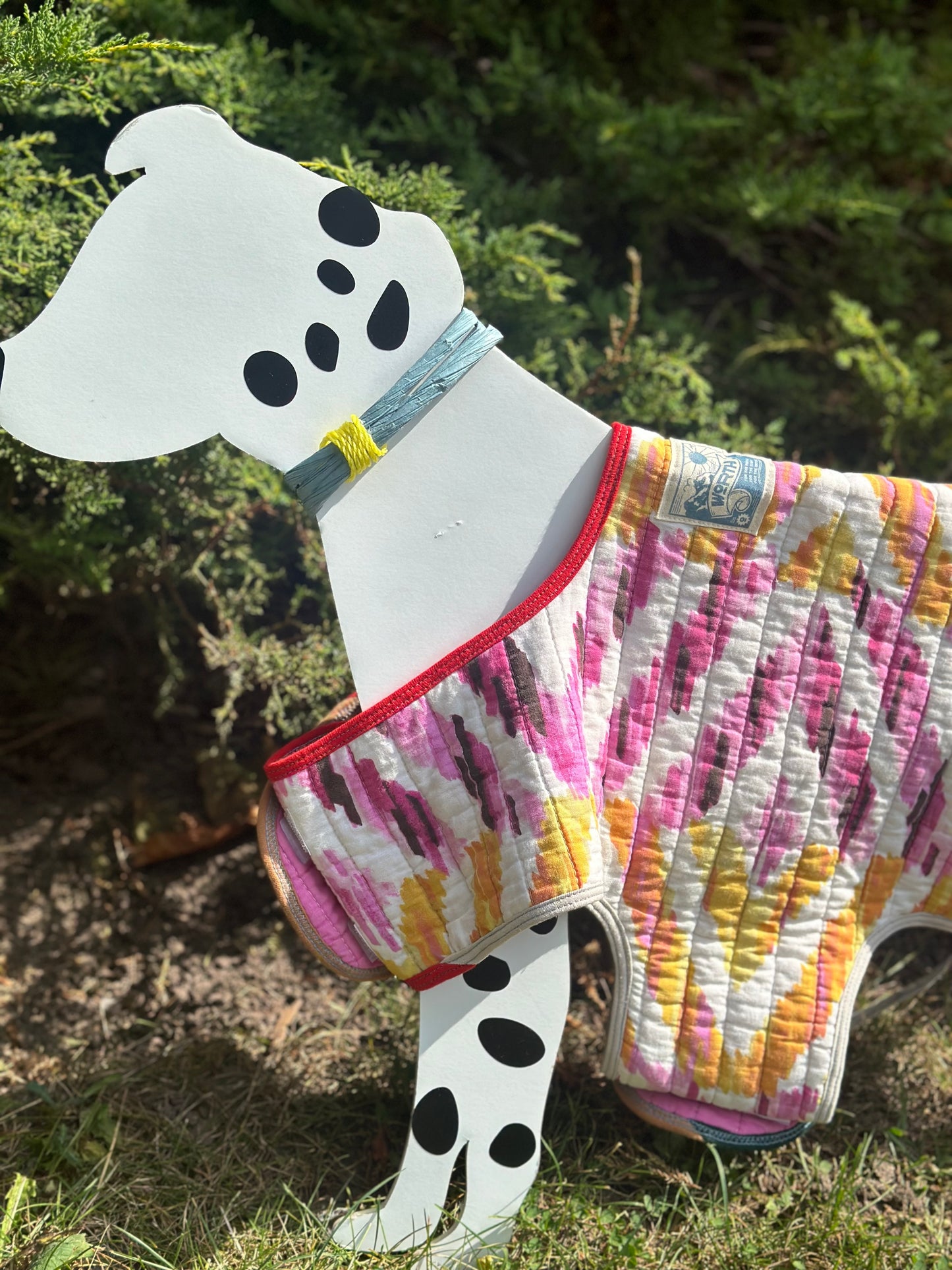 Pink and orange Dog Cocoon (Medium)