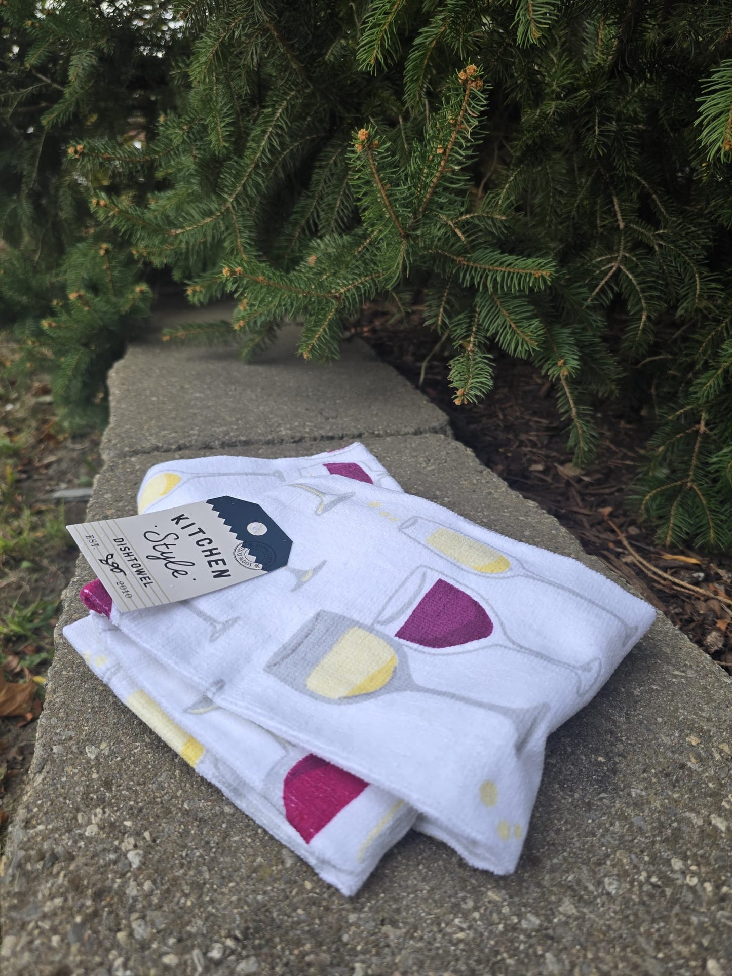 Wine Print Tea Towels