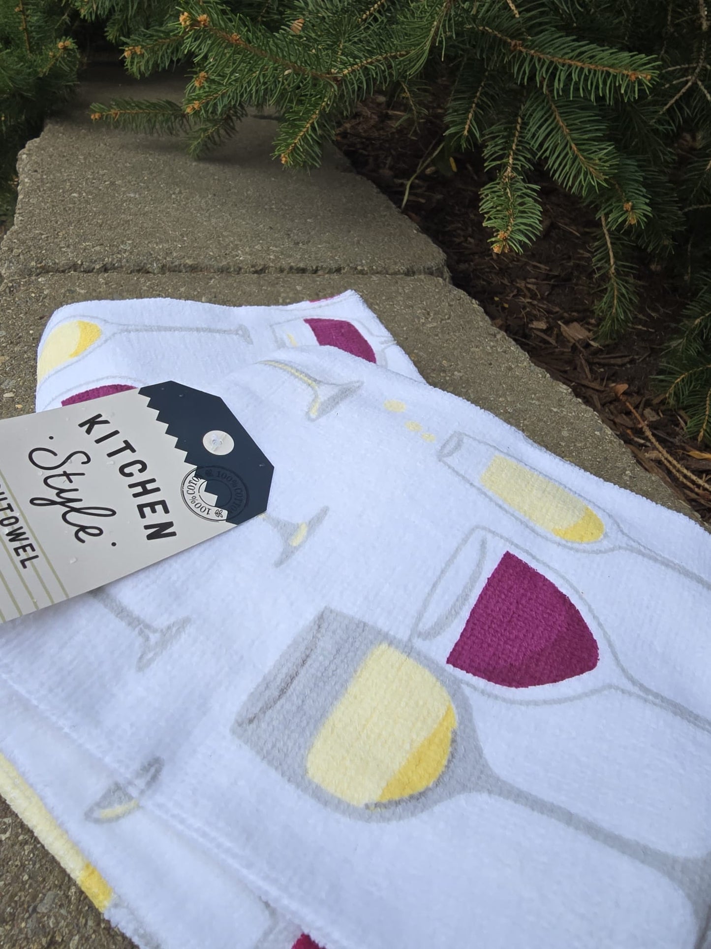 Wine Print Tea Towels