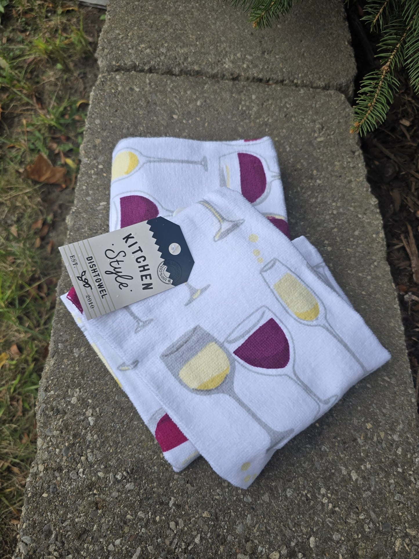 Wine Print Tea Towels