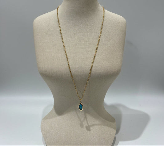 Blue stone necklace