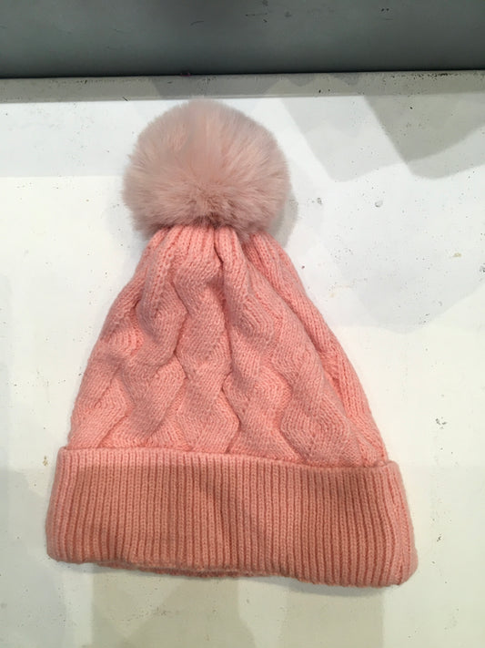 Pink/ Whistler Pom Pom Toque