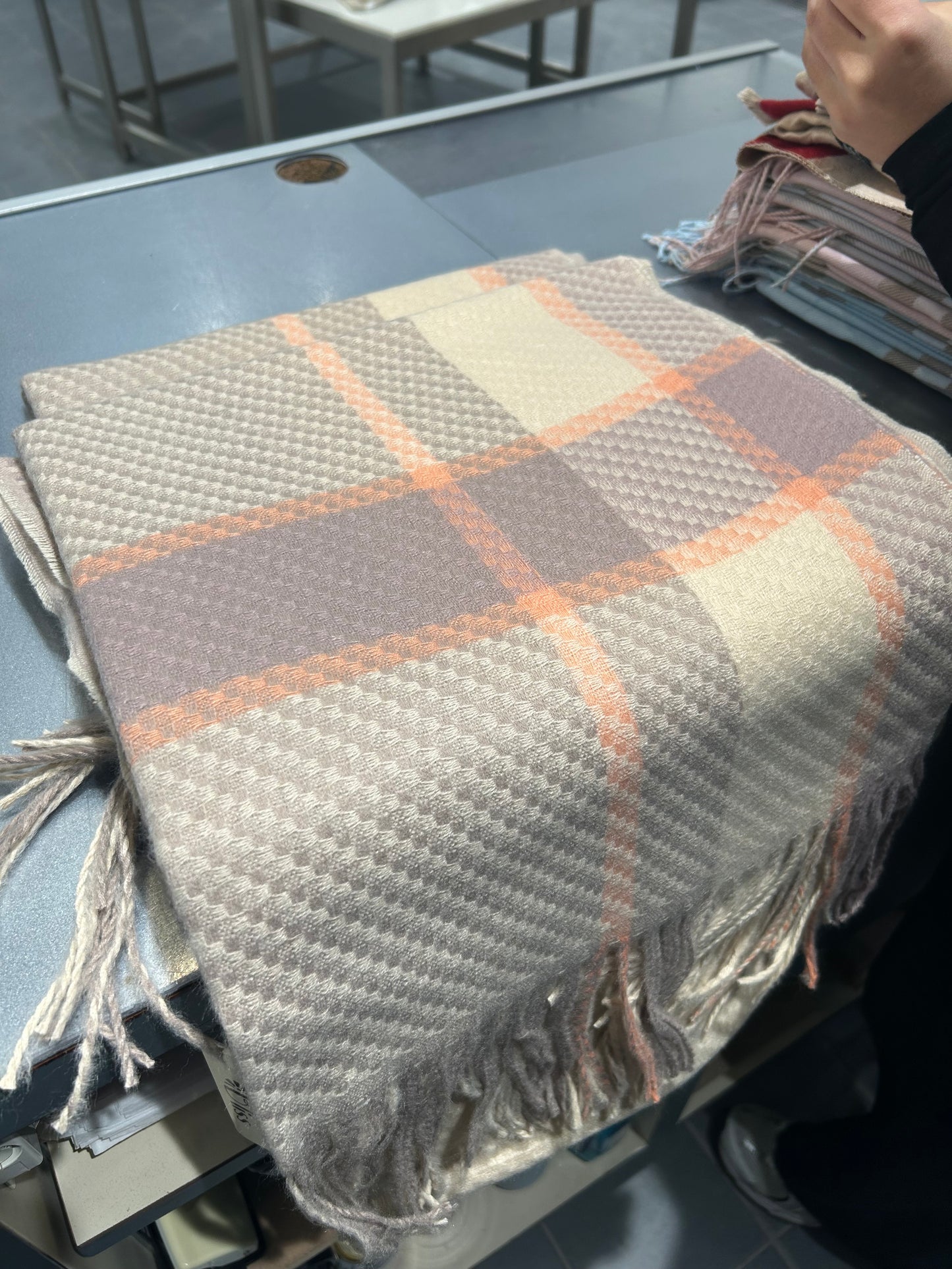 Brown and Orange Stripped Scarf