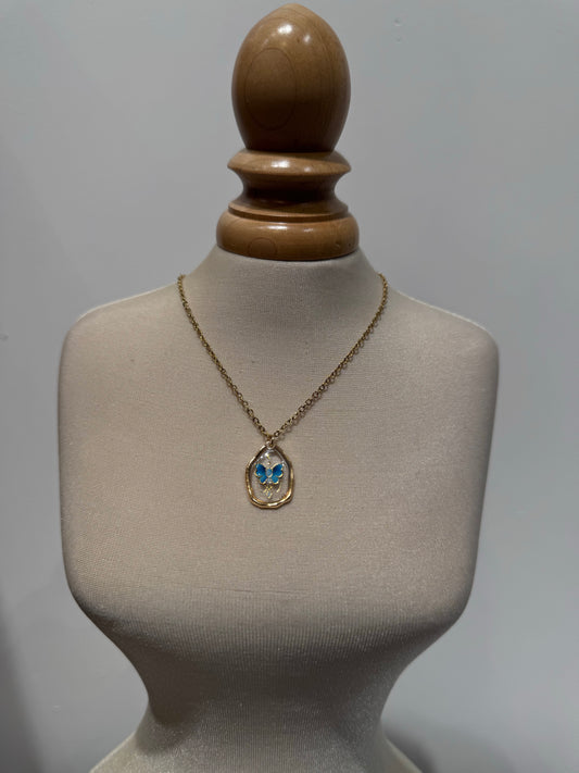 Resin Butterfly necklace