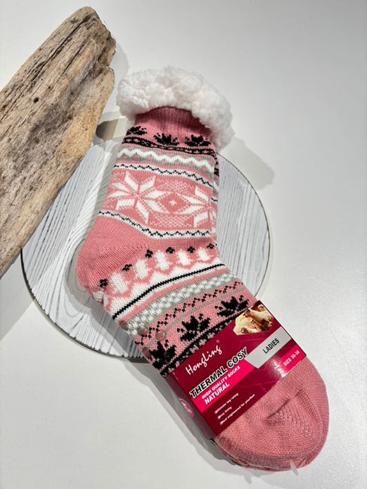 Bala Fuzzy Socks-Pink