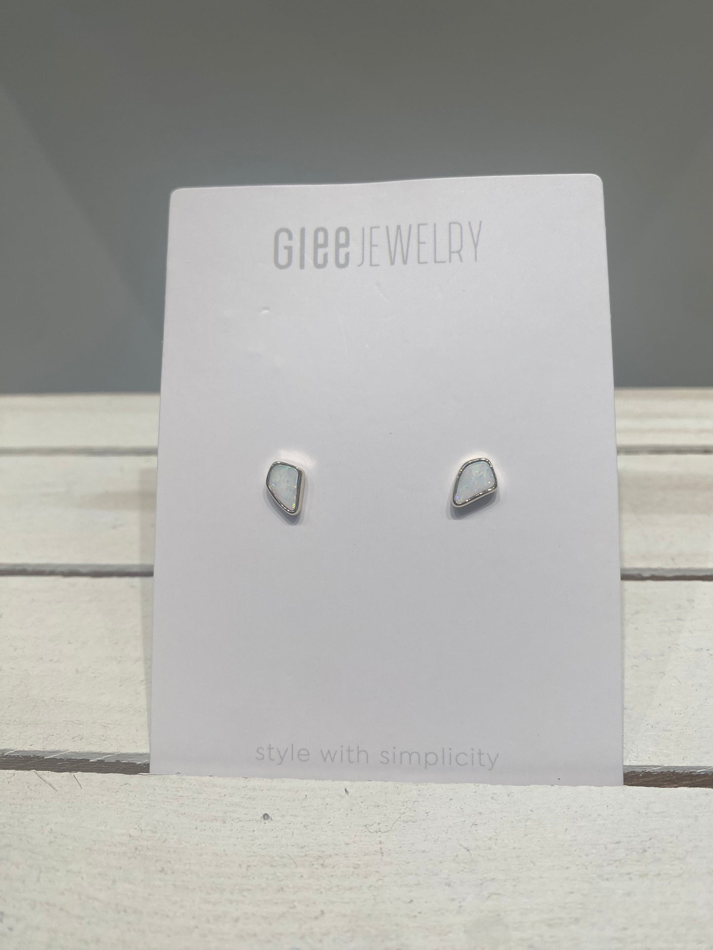 Opal Chip Studs-Opalite