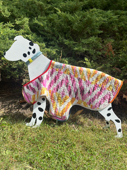 Pink and orange Dog Cocoon (Medium)