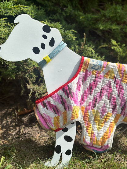Pink and orange Dog Cocoon (Medium)
