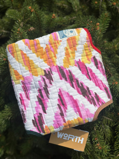 Pink and orange Dog Cocoon (Medium)