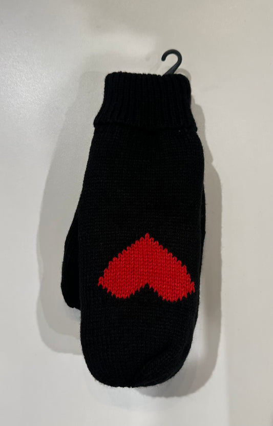 Heart Design Mittens