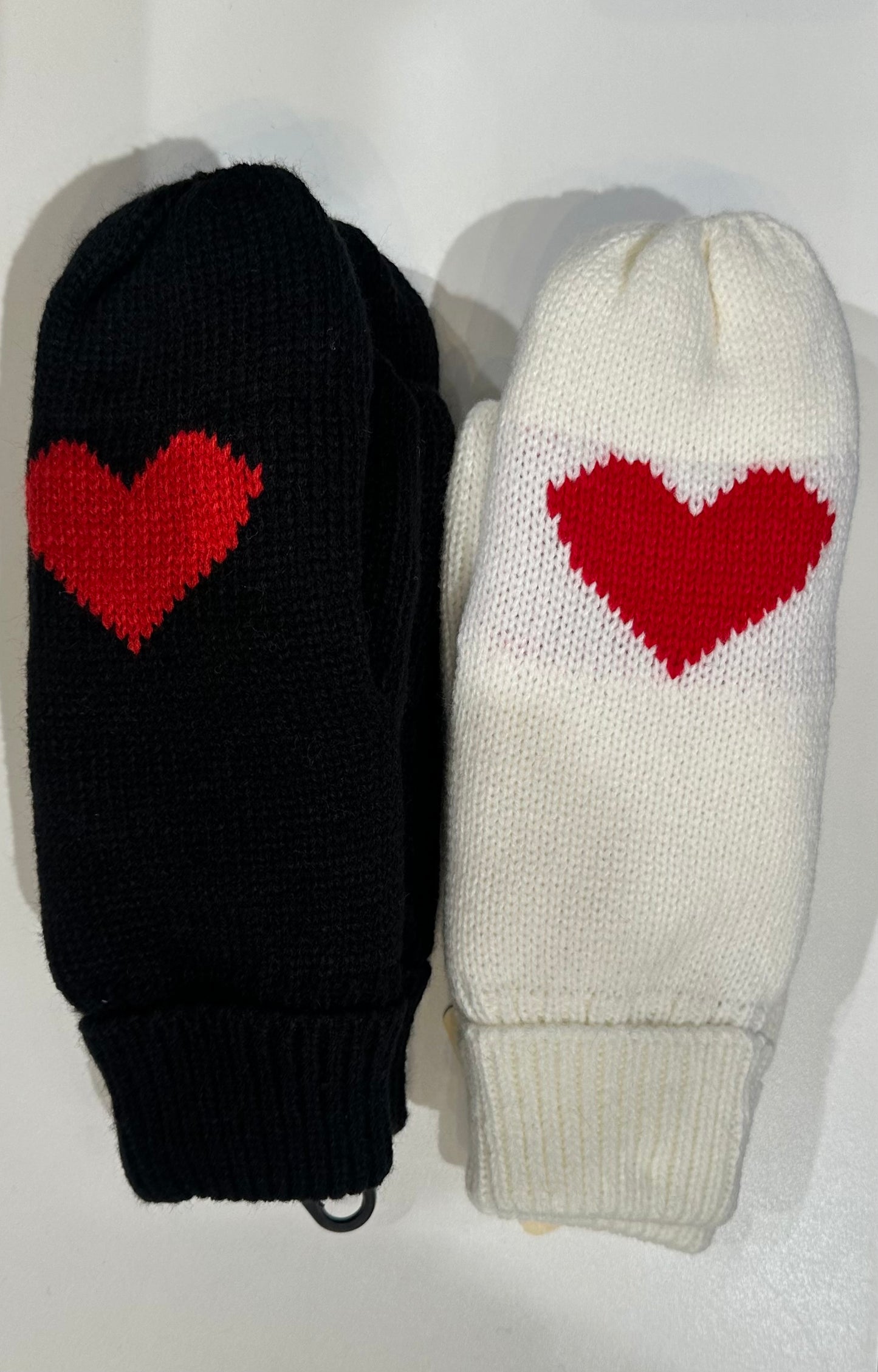 Heart Design Mittens