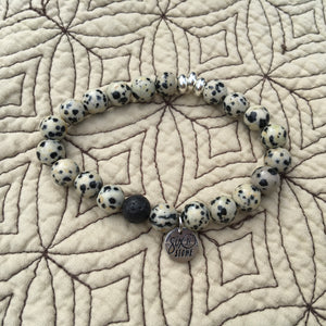 Dalmatian Jasper with Silver Accents Bracelet
