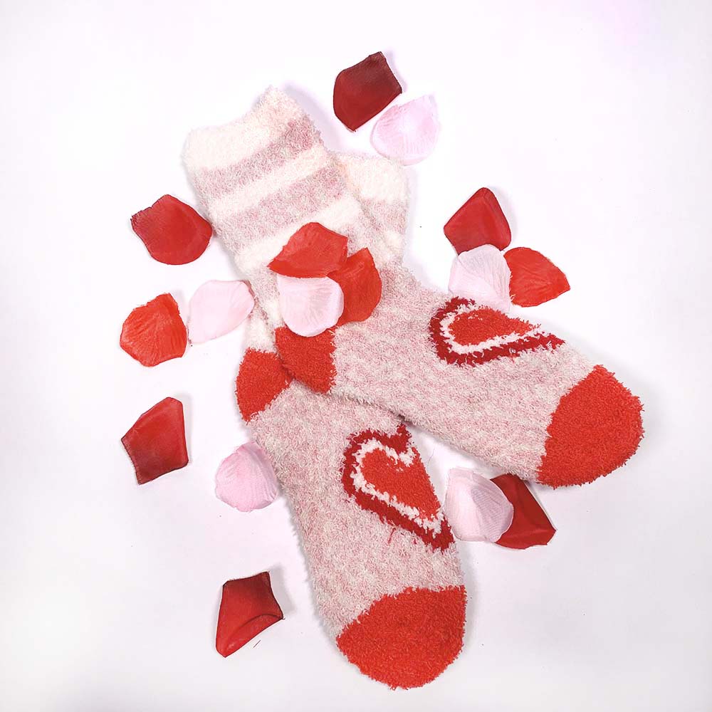 1 Pair Floor Socks Striped Fuzzy Stretchy Soft Mid-calf Cold Resistant  Comfortable Winter Thermal Women Indoor Home Slipper Sleeping Socks for  Daily Wear,Light Pink 